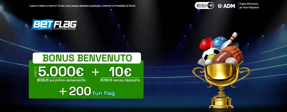 Bonus benvenuto betflag scommesse